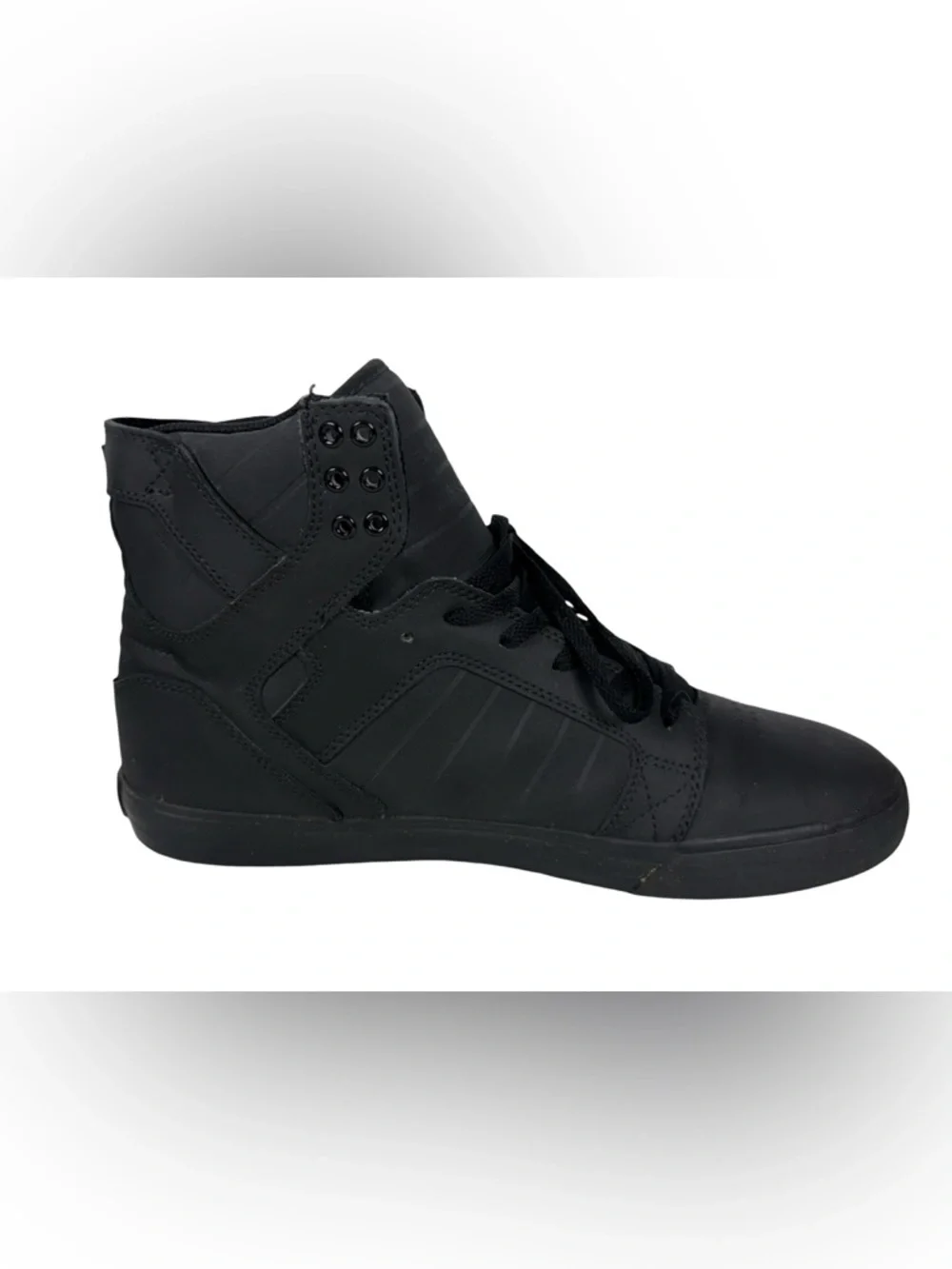 Supra Skytop Muska Red Carpet Skate Shoes Mens Size 12 Black Sneakers - Picture 3 of 16